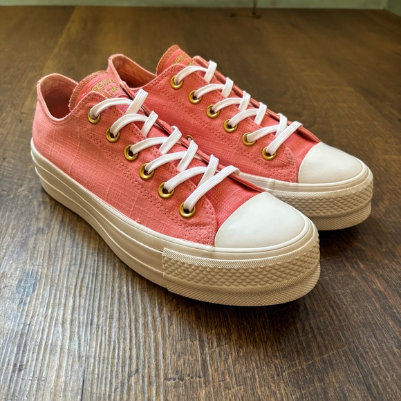 Converse Shoes - Converse CTAS Ox Lift Platform Canvas Pink Size 8